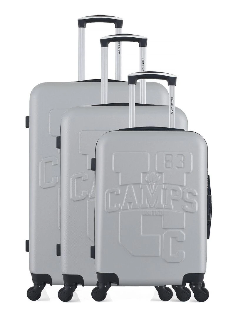 CAMPS UNITED SET DE 3 VALISES ABS MASSACHUSETTS Gris