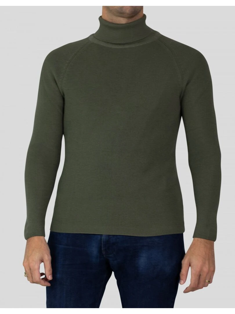 Pull col roulé Kebello Vert