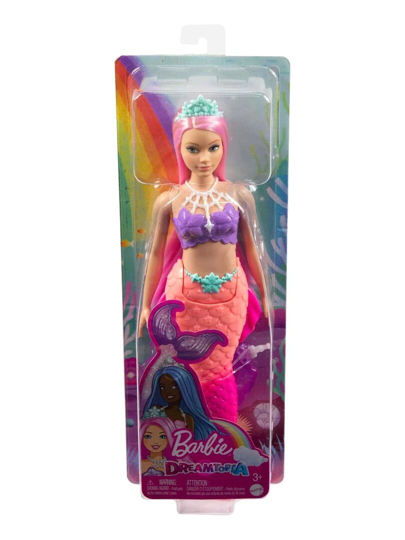 Barbie Dreamtopia Poupée Mannequin Sirène Cheveux Roses   N/A