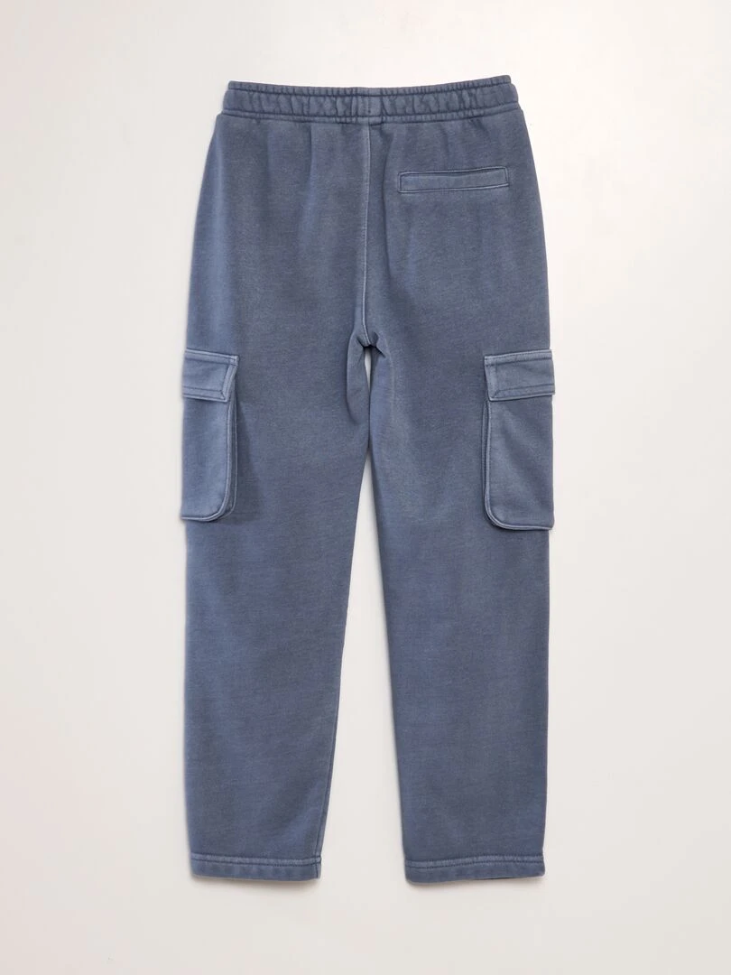 Pantalon droit avec poches à rabat Bleu