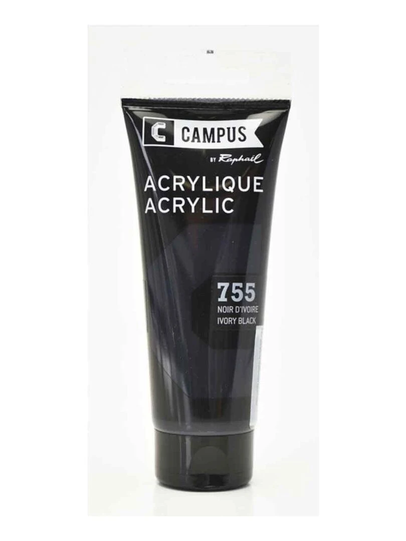 Peinture acrylique 100 ml Noir d'ivoire n°755 N/A