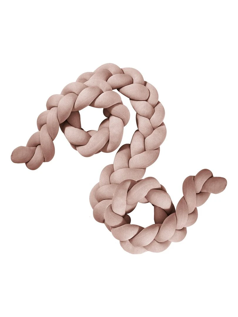 Tresse de lit en coton tricoté XL 300 cm   Rose