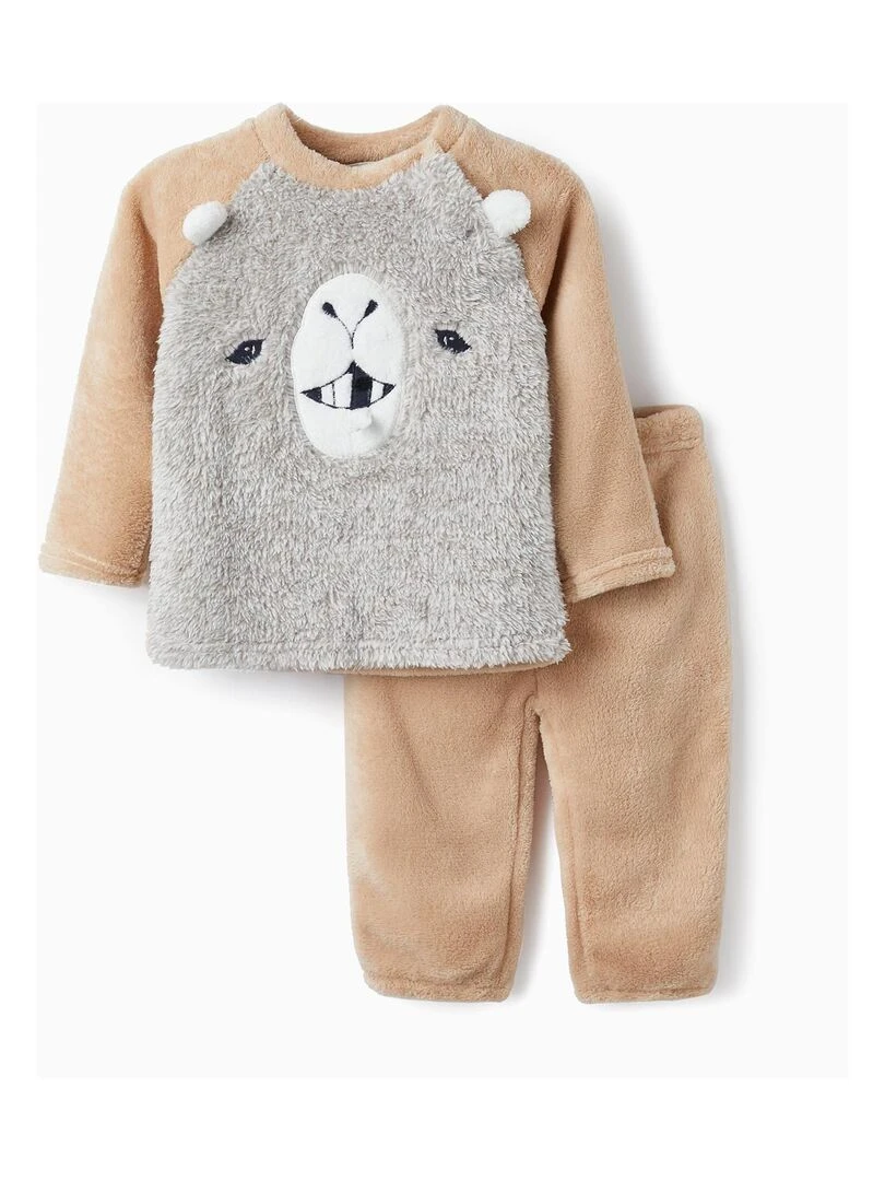 Pyjama en peluche avec oreilles et dent en 3D pour bébé garçon 'Lama' DISCOVER PERU Multicolore