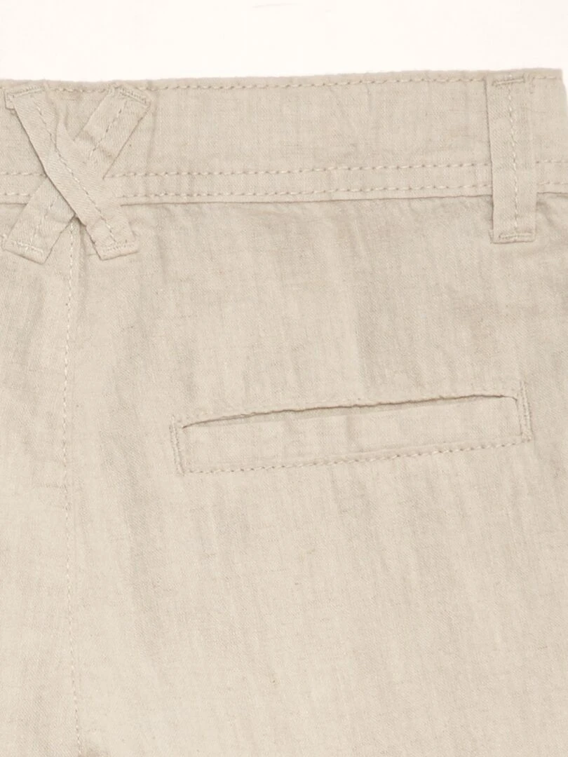Bermuda chino en lin   Beige