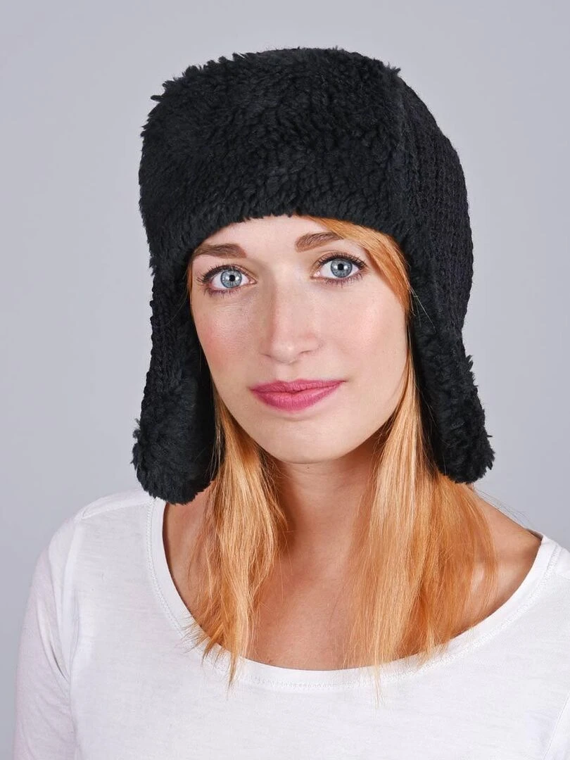 Chapka Tricot Canata   Fabriqué en Europe   Noir