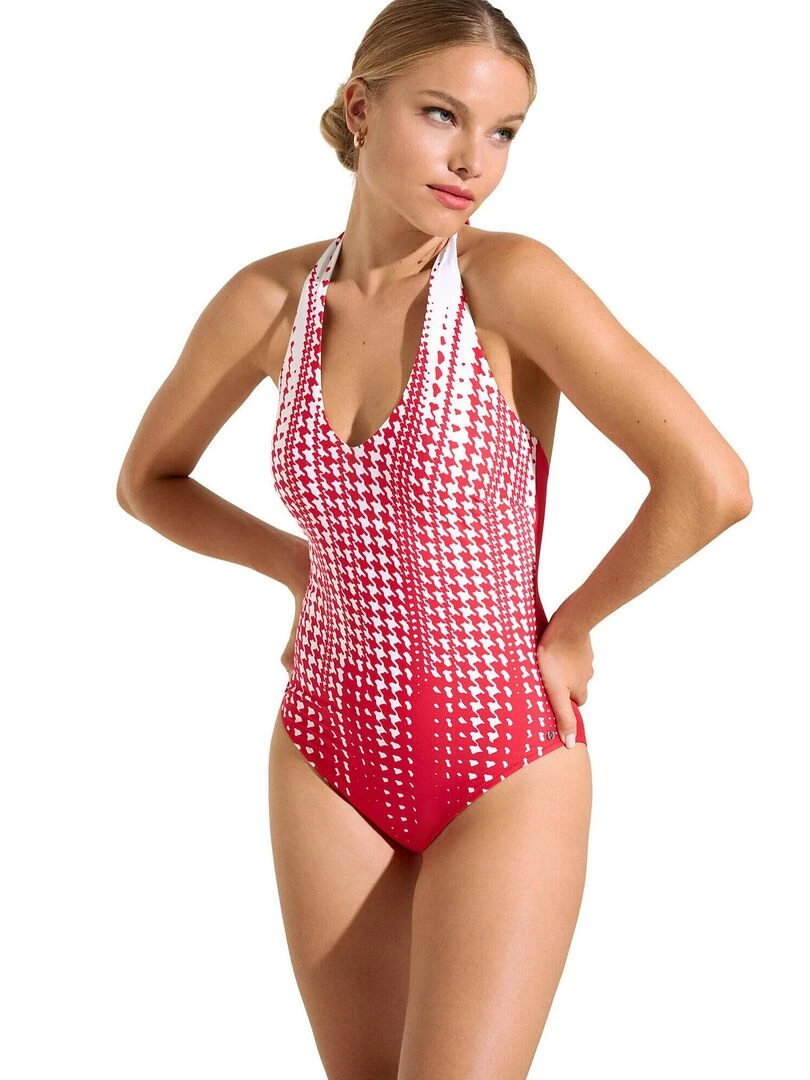 Maillot de bain une pièce dos nu sans armatures Quito Rouge