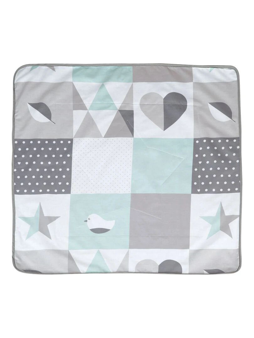 ROBA Couverture de Bébé "Happy Patch" 80 x 80 cm Vert / Gris Vert