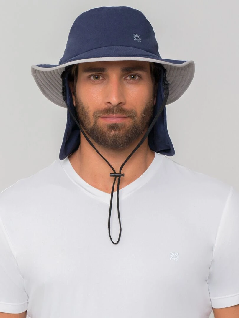 Chapeau Legionnaire Chapeu Kansas Nac Marinho/Cinza / UV Line Bleu marine