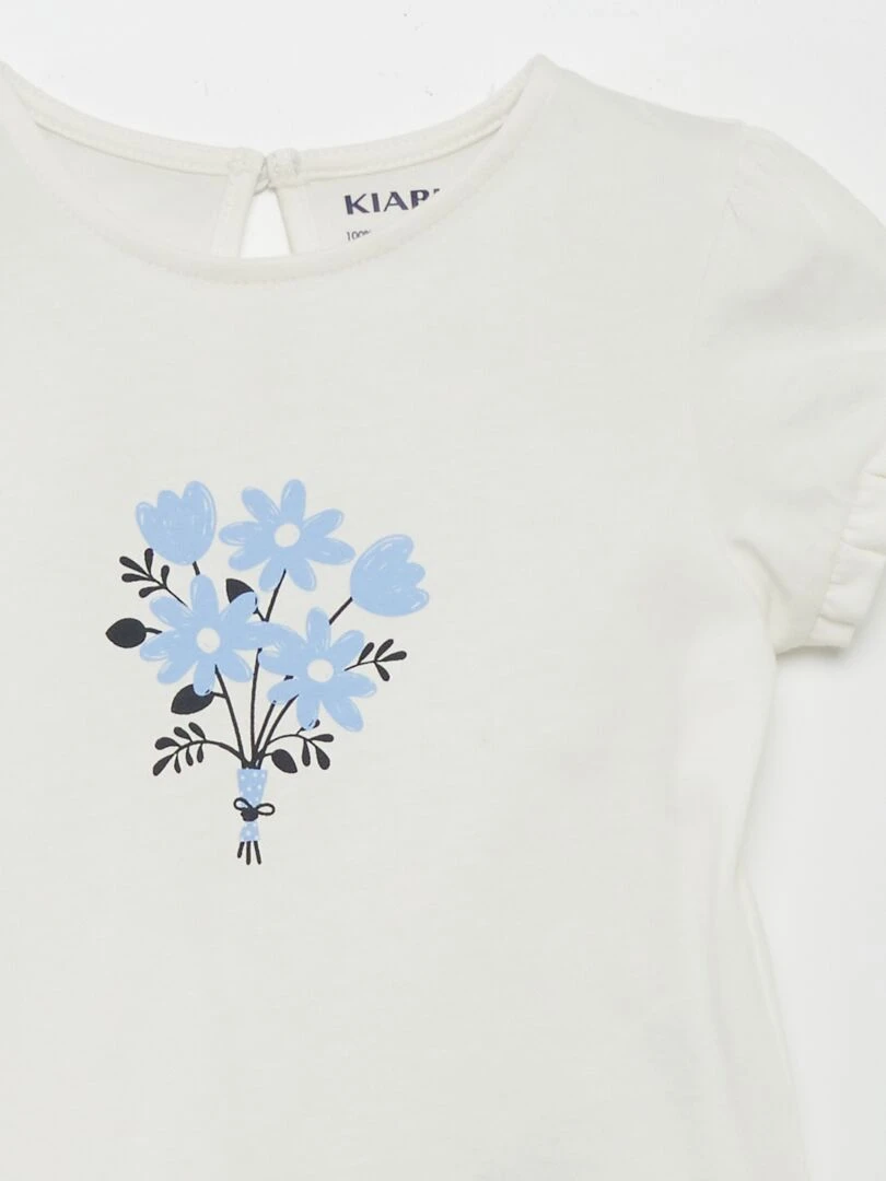 Ensemble legging + t shirt imprimé   2 pièces   Bleu