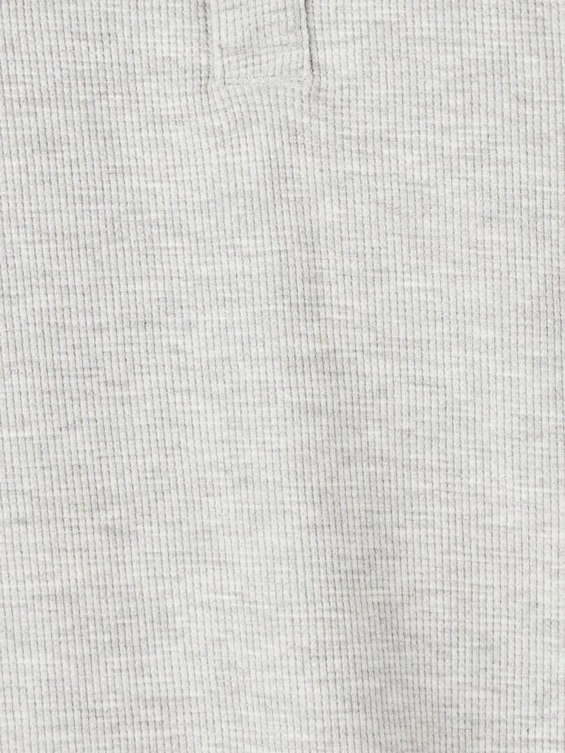 Pyjashort maille reliefée coton majoritaire   Damart   Gris chiné