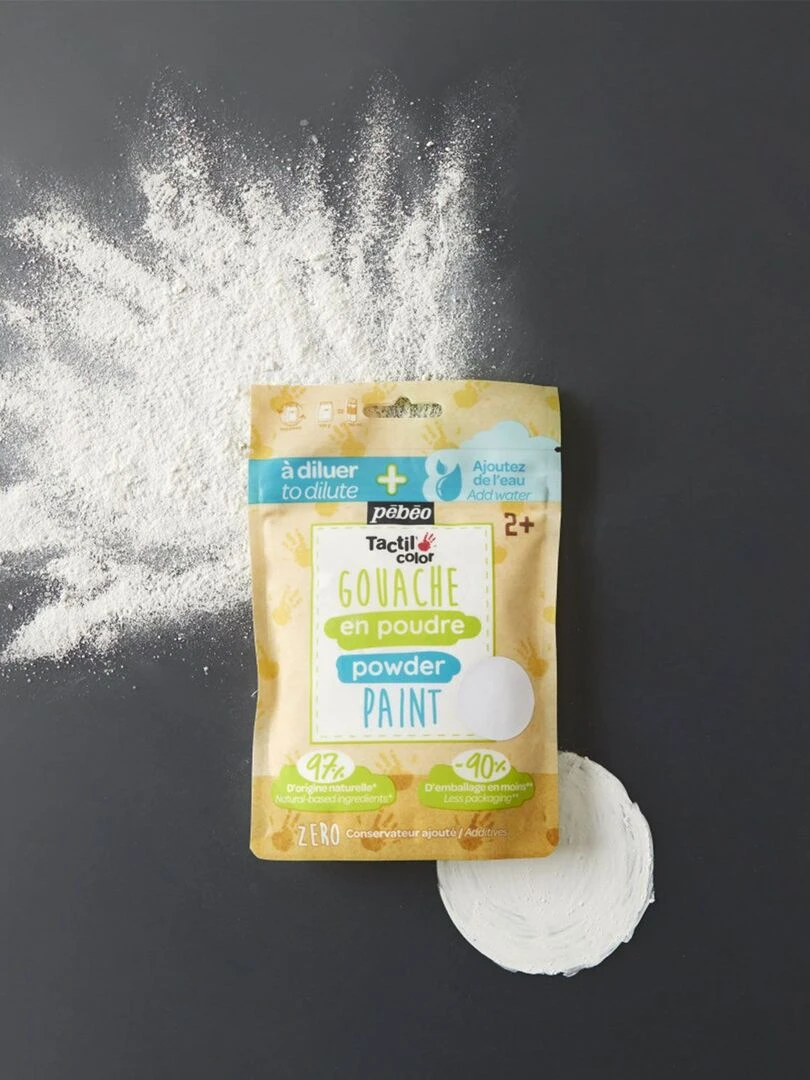 Gouache en poudre   100 g   Blanc   N/A
