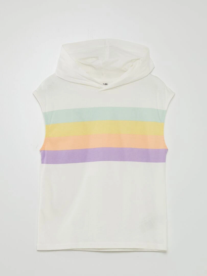 T shirt à capuche Blanc