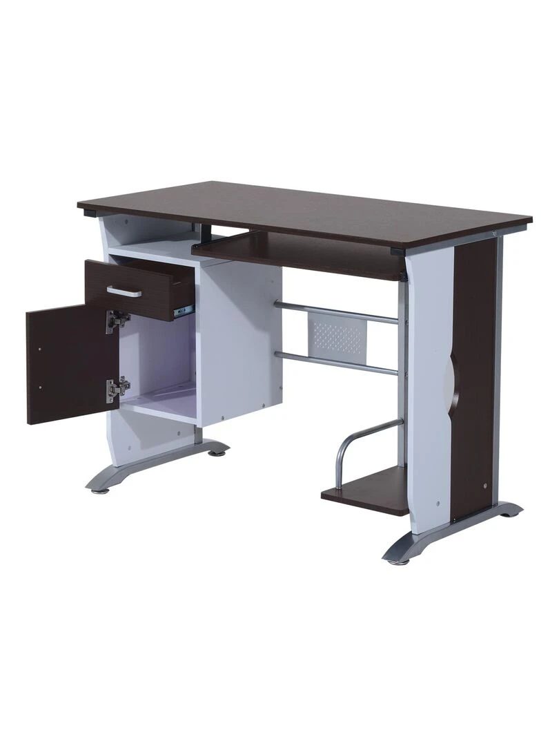 Bureau informatique design MDF   Marron