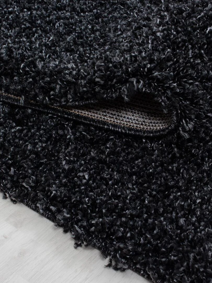Tapis shaggy UNI C OEKO TEX®   Noir