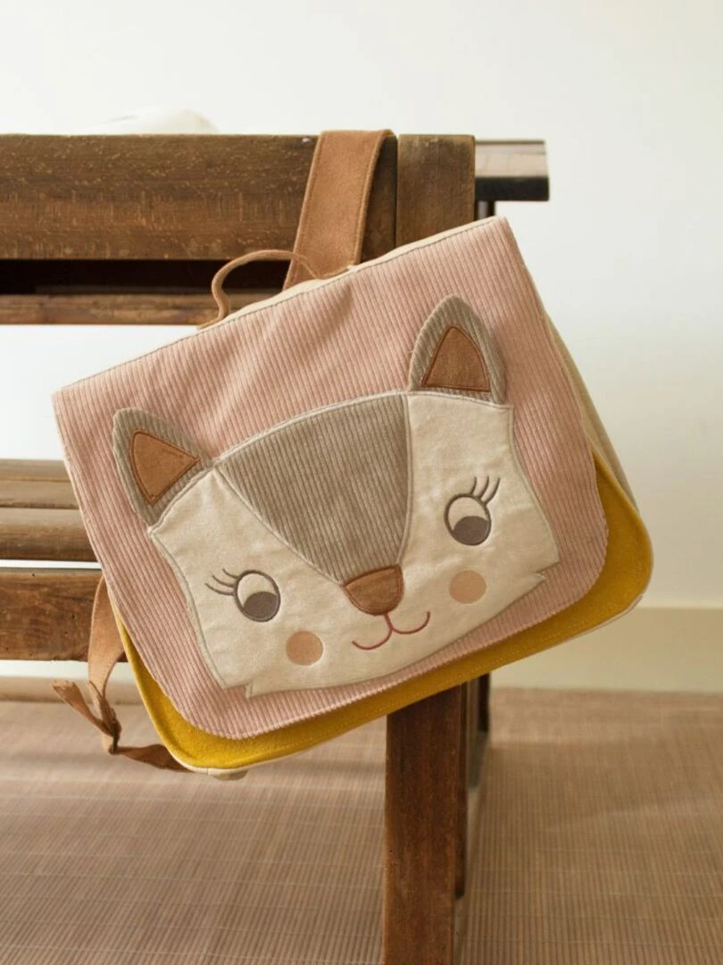 Cartable A4 maternelle Chat Rose