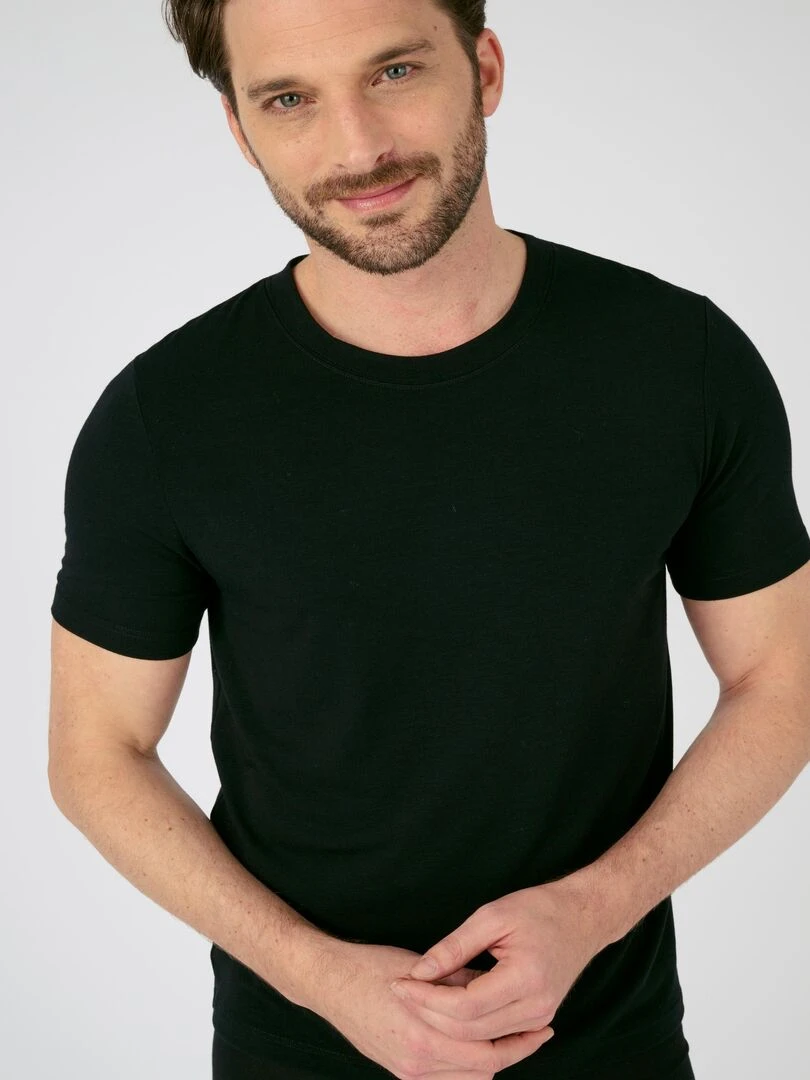 T shirt manches courtes thermorégulant Evolutyl   Damart   Gris chiné