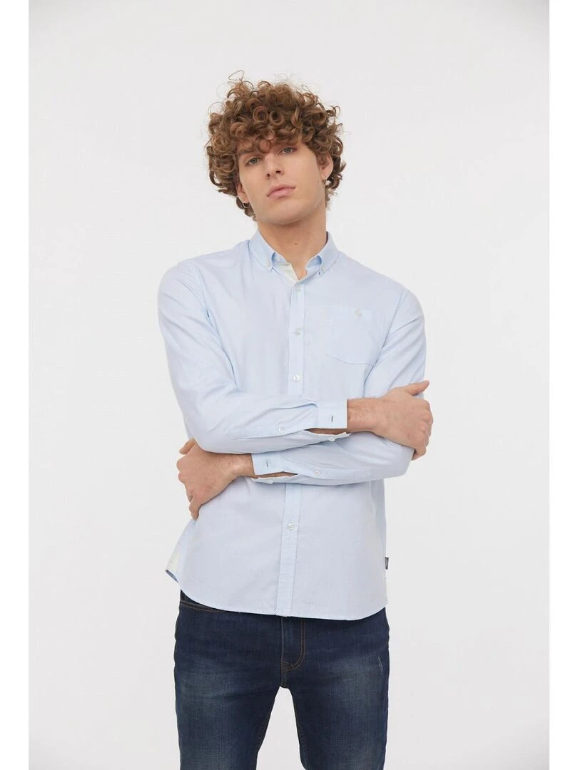 Lee Cooper Chemise manches longues coton regular DOLARO Bleu ciel