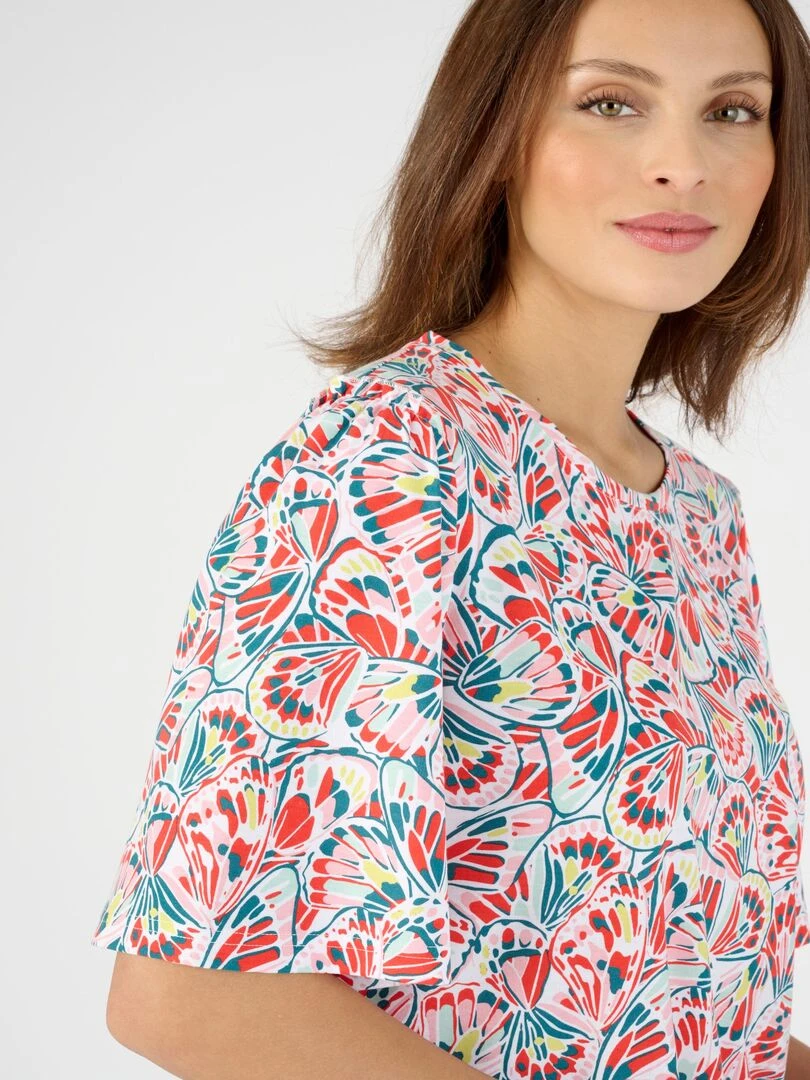 Tee shirt maille souple Climatyl Damart Rose
