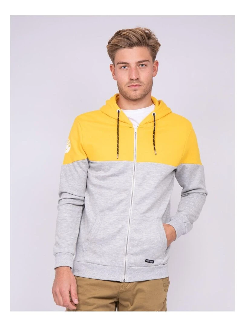 Sweat zippé capuche WICK Jaune