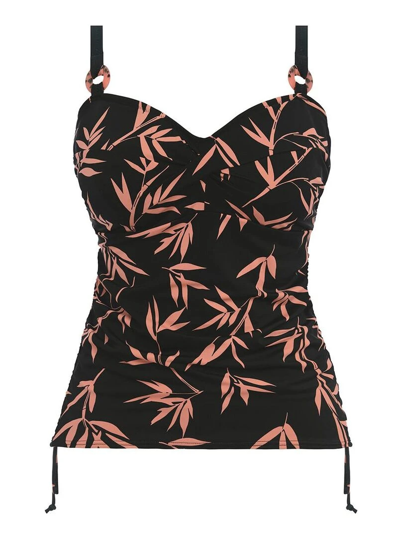 Haut de maillot tankini twisté avec armatures Luna bay   Noir