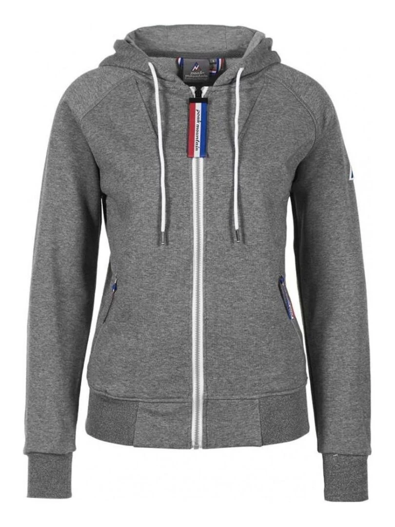 Sweat zippé à capuche femme ANDORE Gris