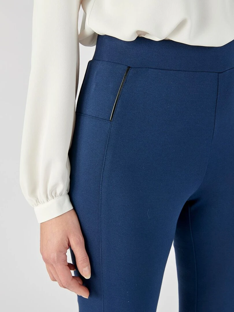 Pantalon maille milano enfilable Damart Bleu marine