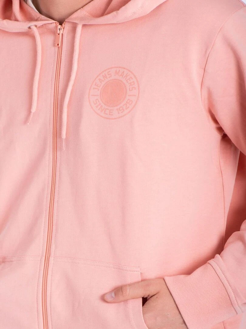 Sweat à capuche zippé MEDERIP 'Rica Lewis'   Rose