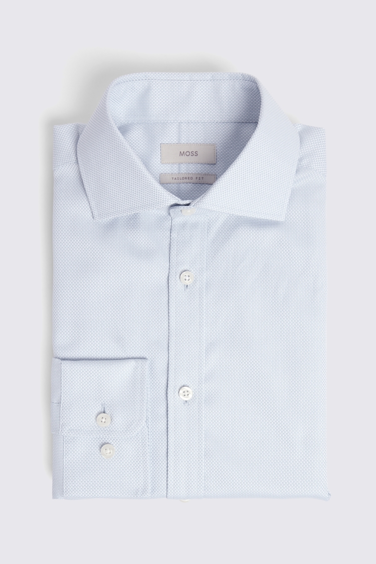 Tailored Fit Aqua Dobby Shirt   Buy Online at Moss