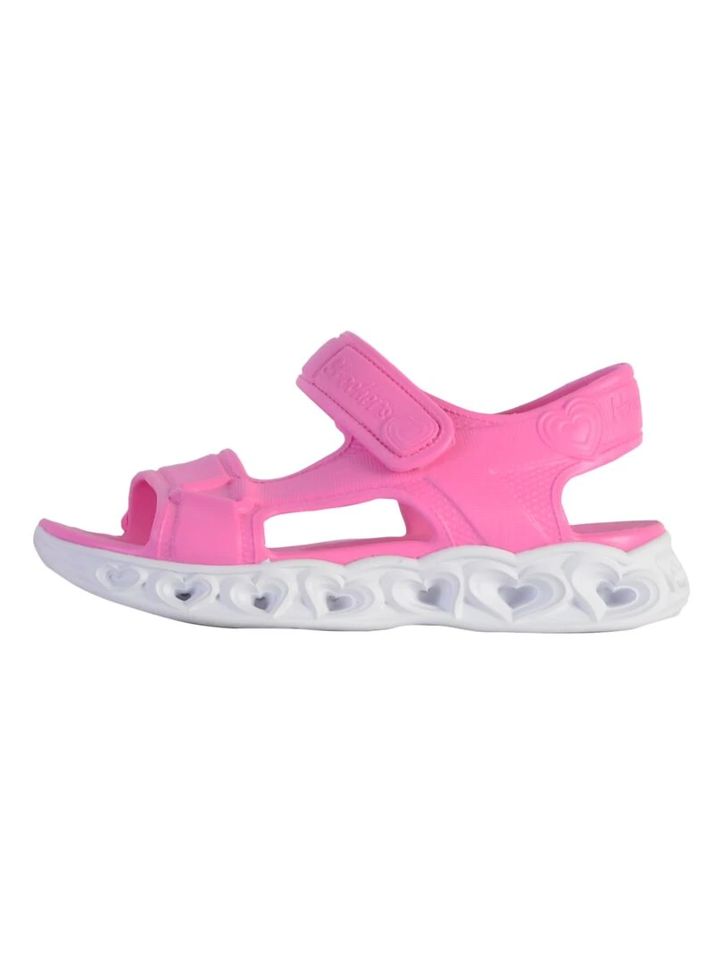 Sandales à scratch Lumineuses Skechers Enfant Rose