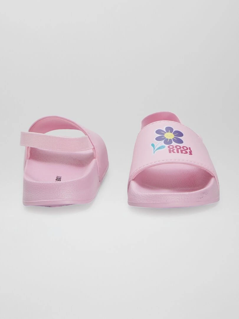 Claquettes de piscine fantaisie   Rose