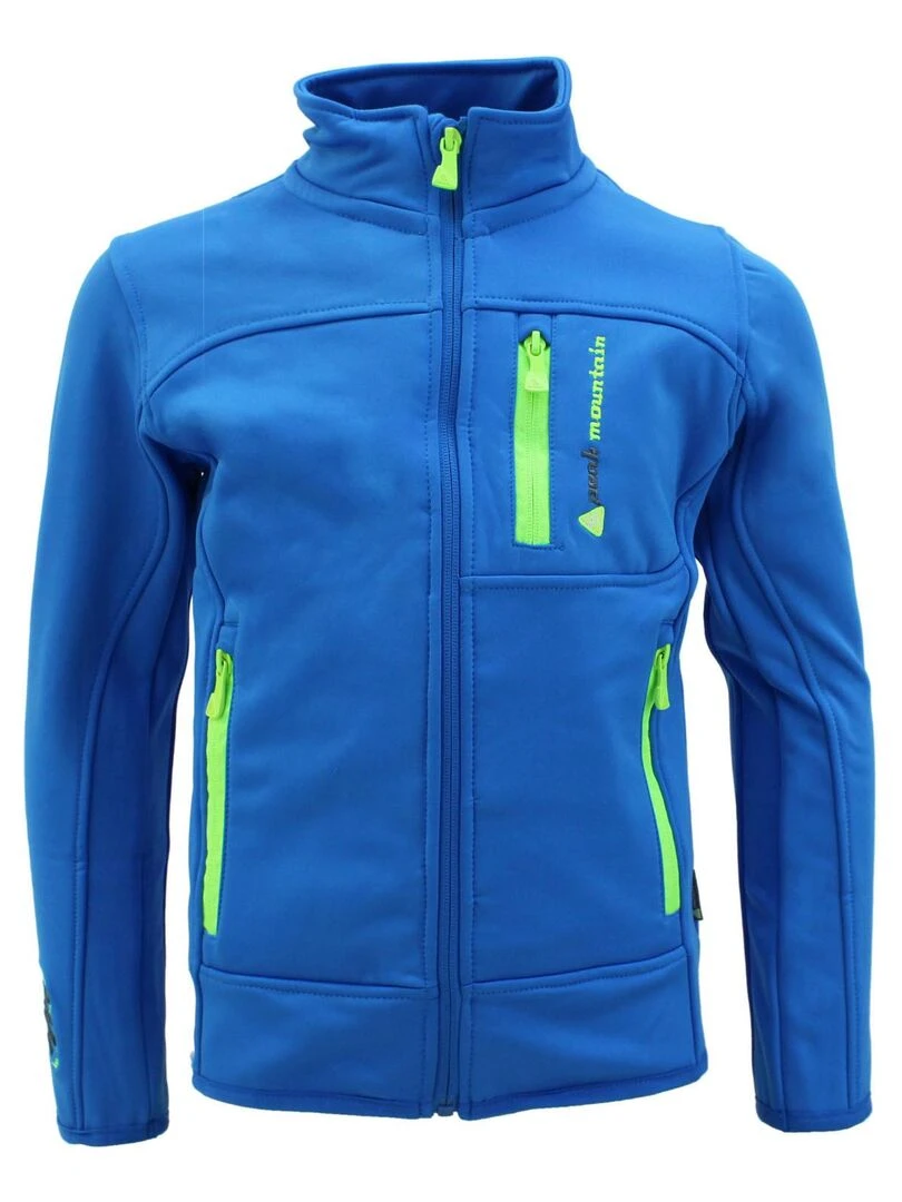 Blouson polarshell garçon ECANTON PEAK MOUNTAIN Bleu