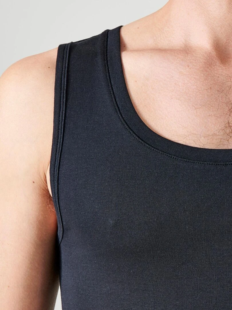 Lot de 2 débardeurs Essential pur coton peigné   Damart   Noir