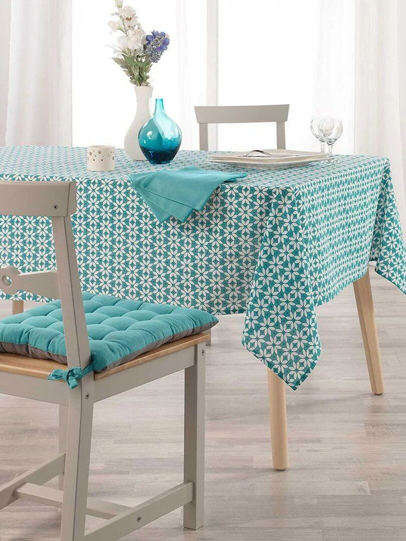 Nappe rectangulaire Roma Bleu turquoise