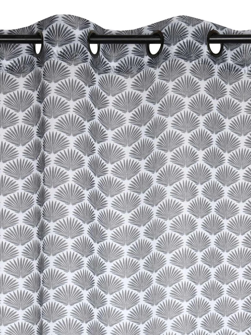 Voilage aux impressions art déco   gris anthracite