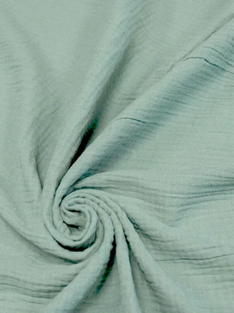 Drap housse uni en gaze de coton   Vert