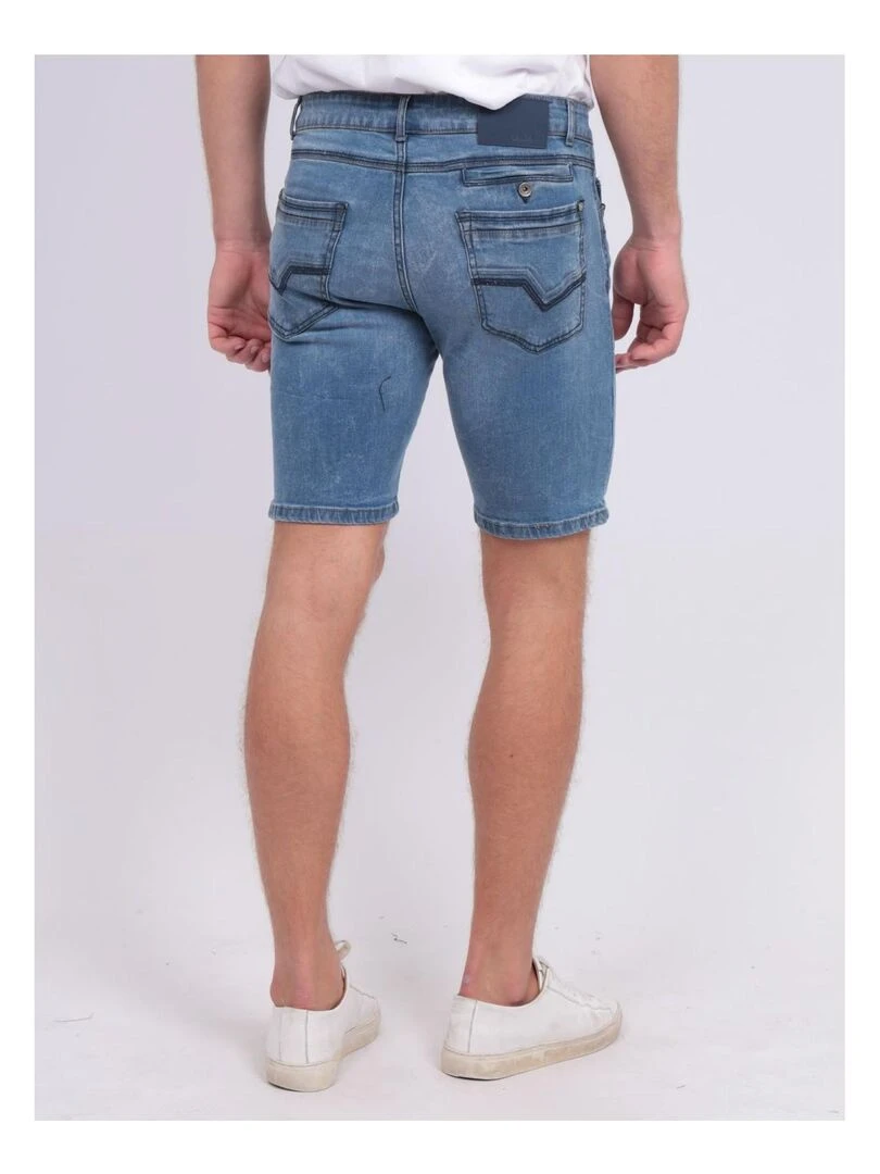 Bermuda en jean slim BAKERFIELD Bleu clair