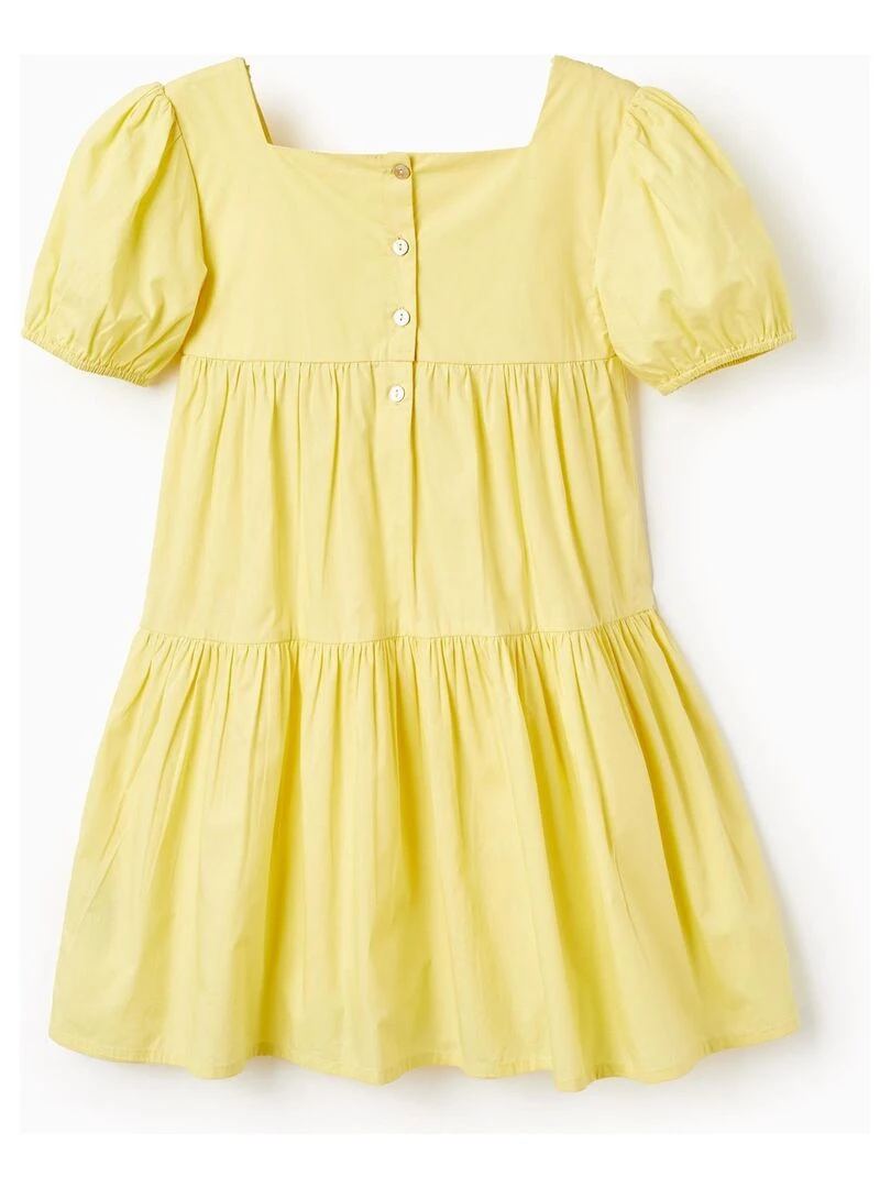 Robe En Coton Texturé Pour Fille manches courtes MATISSE Jaune