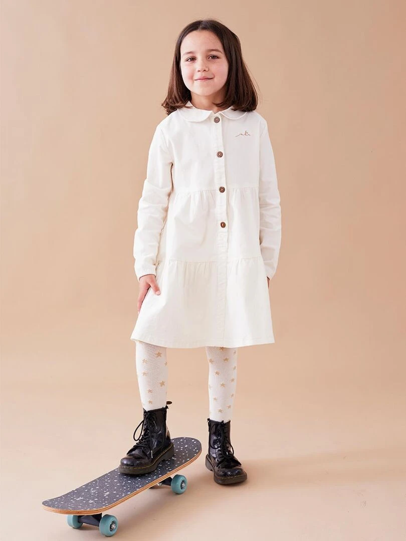 Robe en velours côtelé Noukie's Blanc