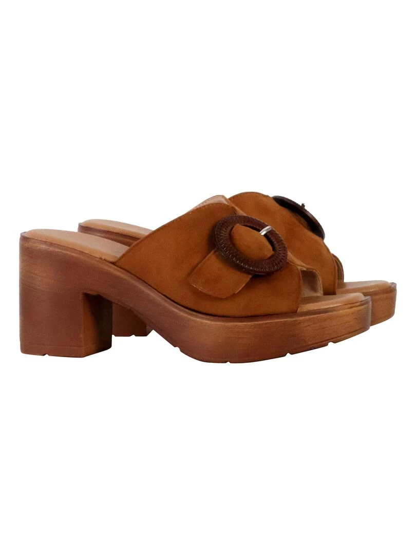 Mules à Talons The Divine Factory   Marron