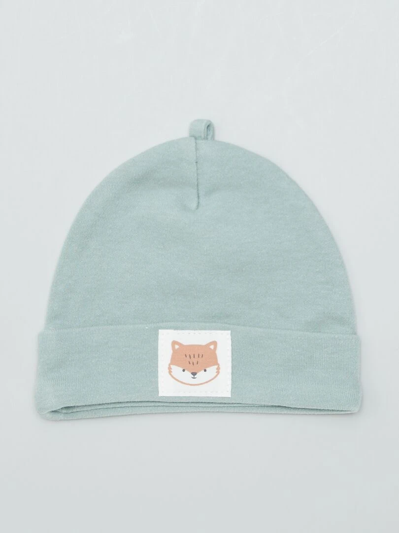 Lot de 2 bonnets avec patch Vert