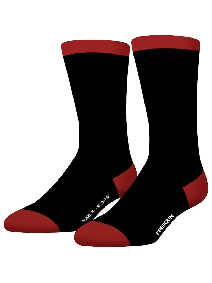 Lot de 4 paires de chaussettes homme Naruto Shippuden Freegun   Noir