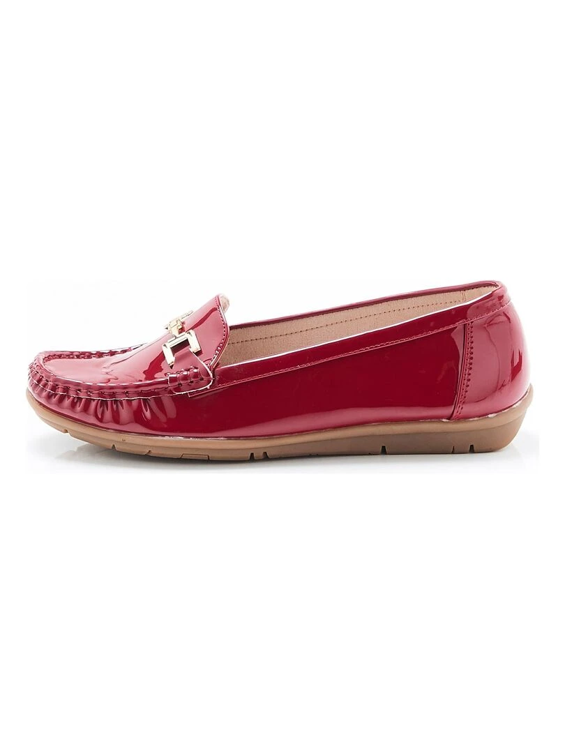 Mocassins avec boucle fantaisie Damart Rouge