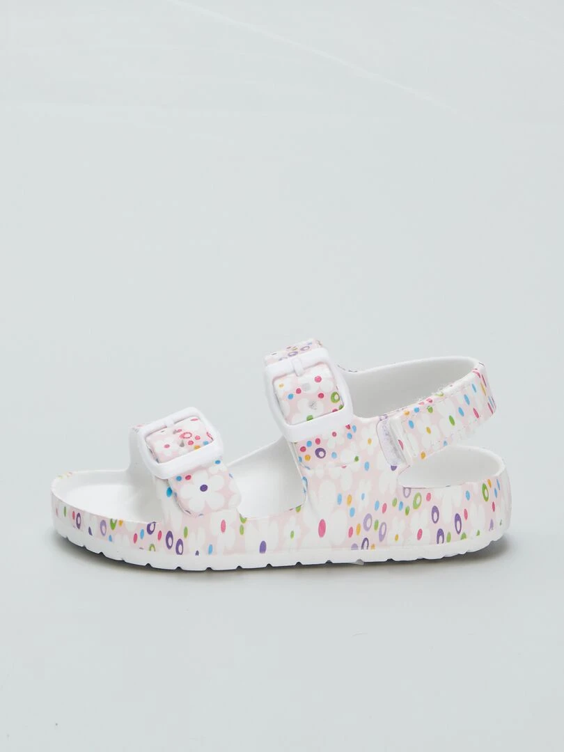 Sandales légères imprimées   Blanc