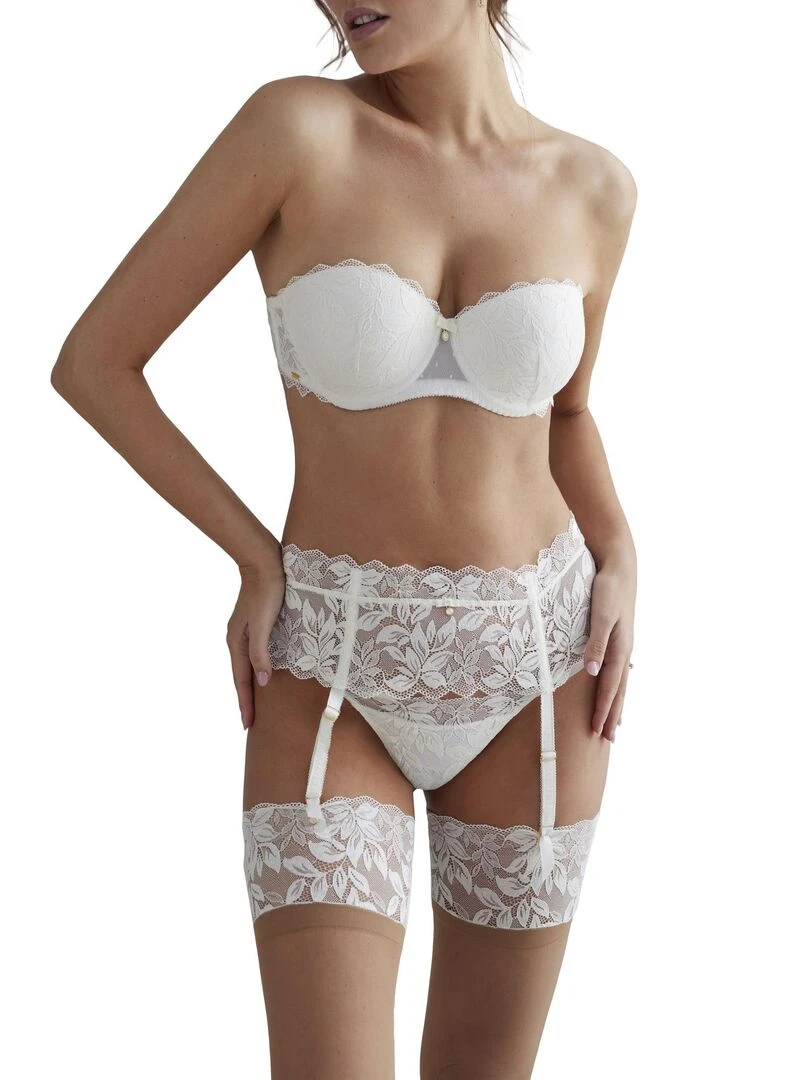 Bas autofixants Filipa Mariage   Beige