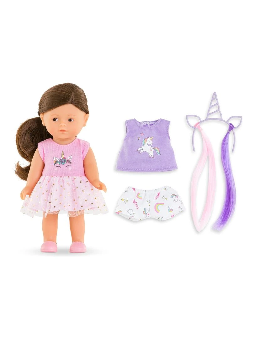 Coffret Poupée Mini Corolline Romy Licorne Multicolore