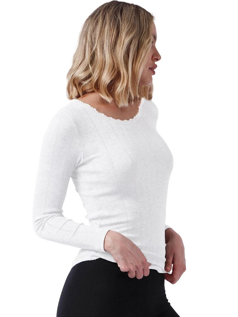 Top manches longues Desagujado   Blanc
