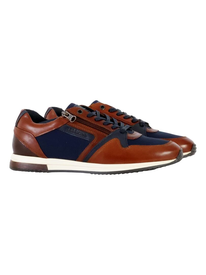 Basket Cuir Redskins Ludic 2   Marron