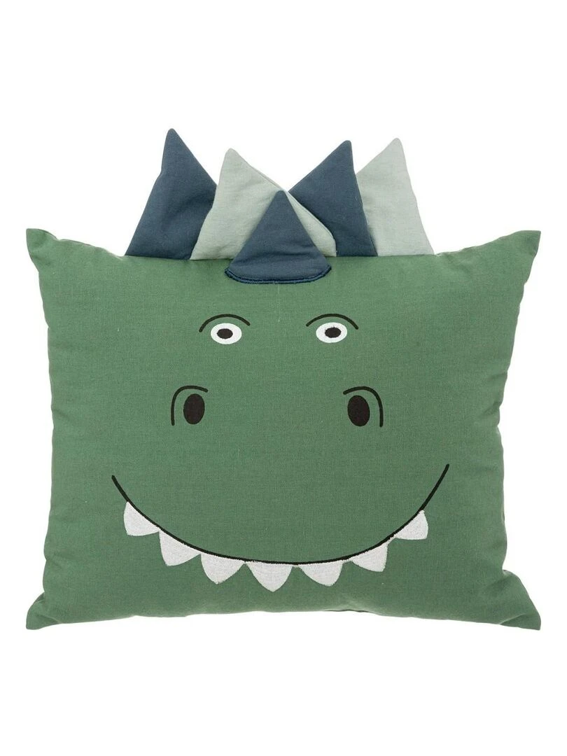 Coussin carré dino Vert