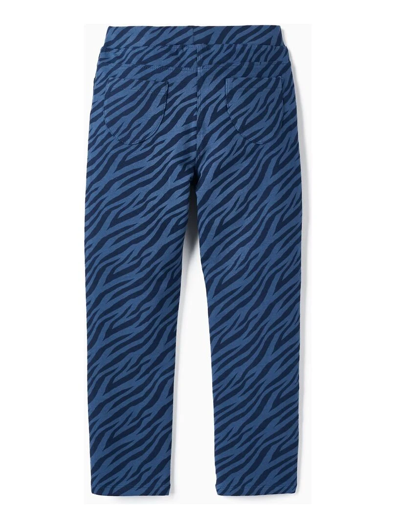 Jeggings en coton pour fille 'Zebra' GREAT GOALS GREAT WORLD Bleu foncé