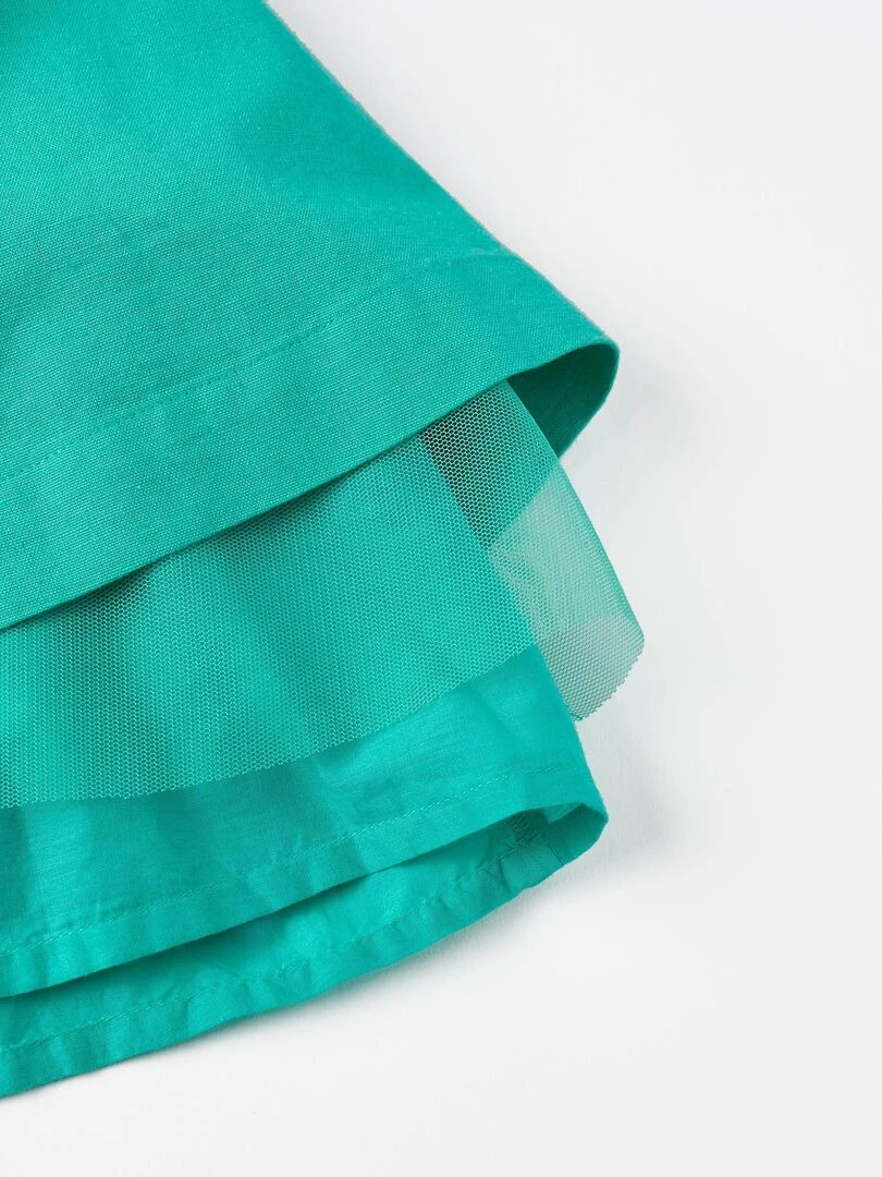 Robe en coton pour bébé fille 'Special Days' manches courtes CÉRÉMONIE   Vert